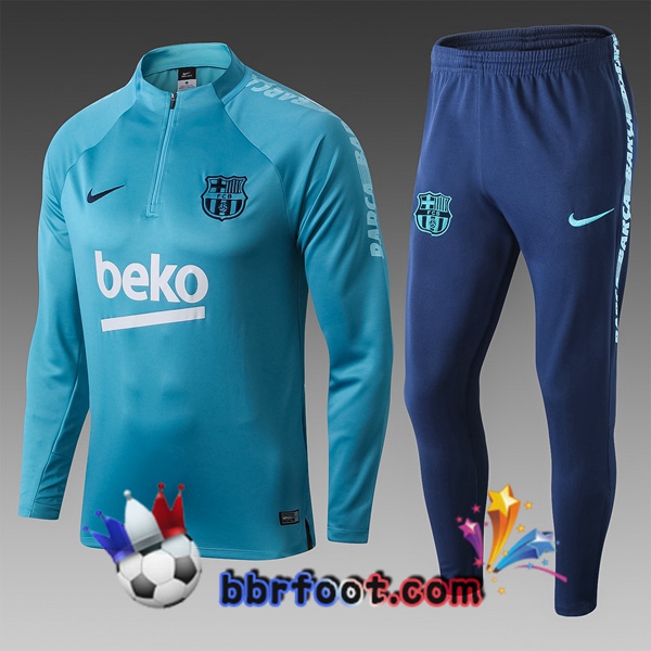 Survetement Foot FC Barcelone Enfants Bleu 19/20