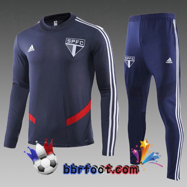 Survetement Foot Capuche Sao Paulo FC Enfants Bleu Saphir 19/20