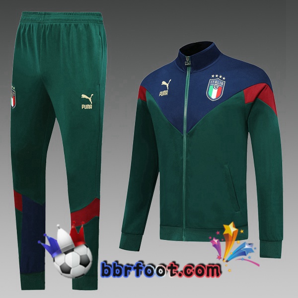 Veste Survetement Foot Italie Enfants Vert 19/20