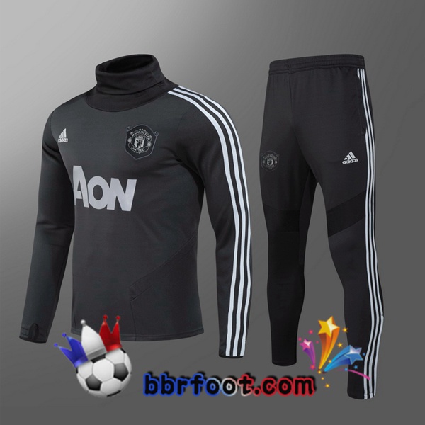 Survetement Foot Manchester United Enfants Noir 19/20