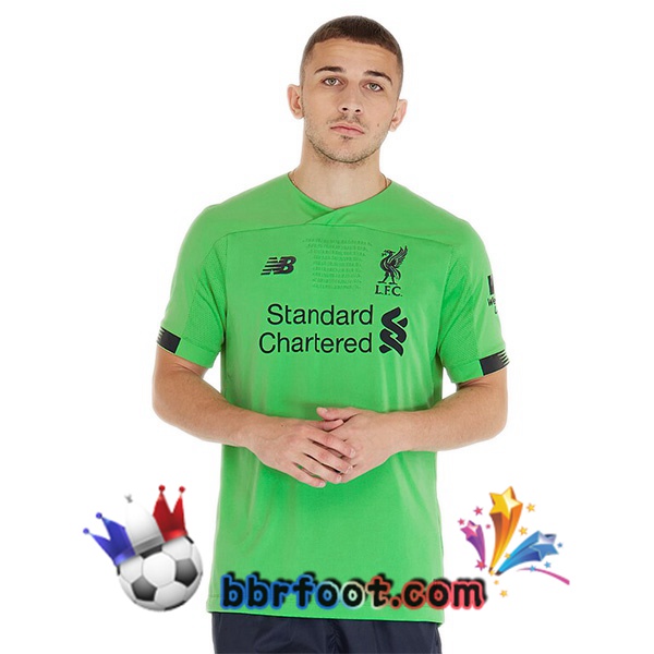 Maillot Foot FC Liverpool Gardien de but Vert 19/20