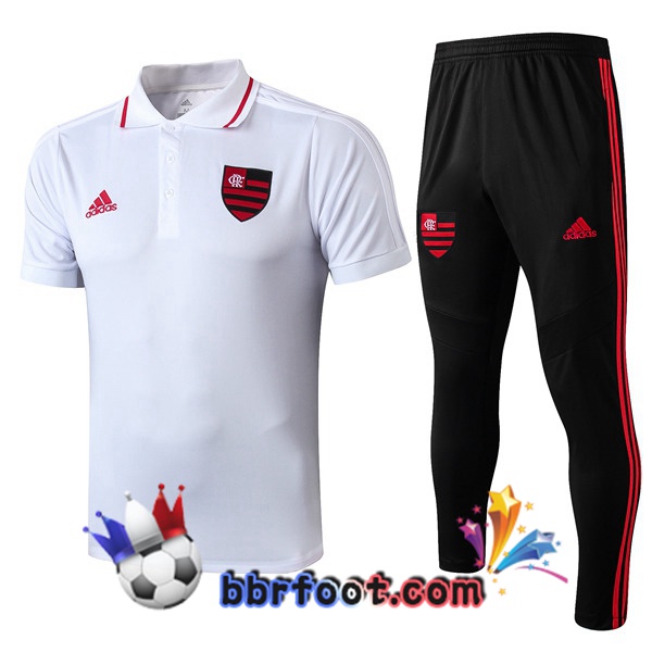 Polo Foot Flamengo + Pantalon Blanc 19/20