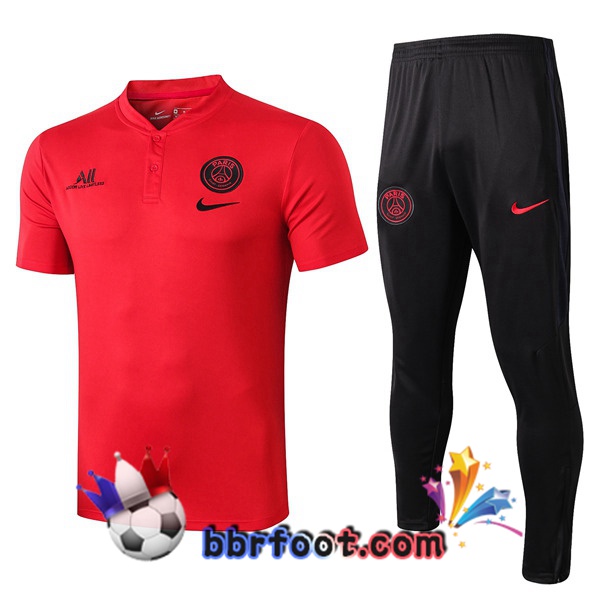Polo Foot Paris PSG ALL + Pantalon Rouge 19/20