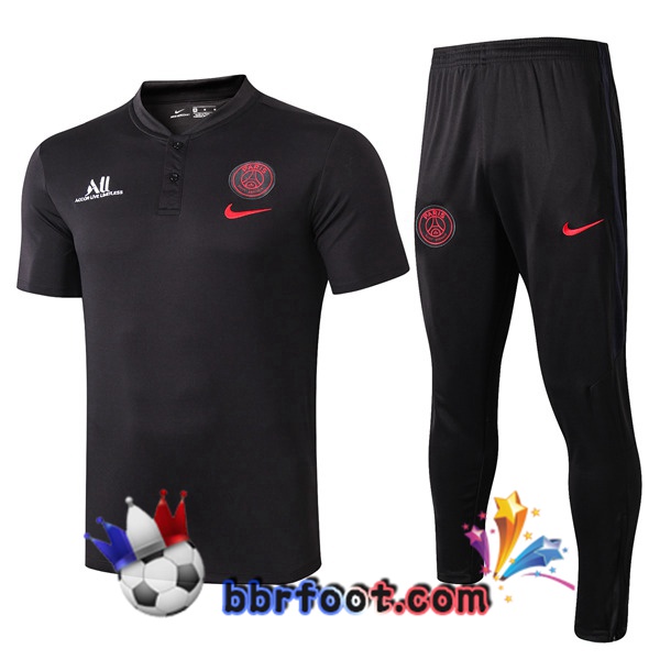 Polo Foot Paris PSG ALL + Pantalon Noir 19/20