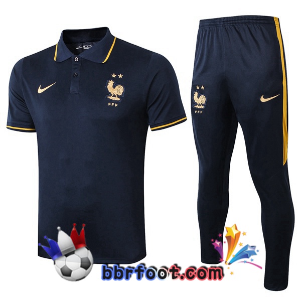 Polo Foot France + Pantalon Bleu Saphir 19/20
