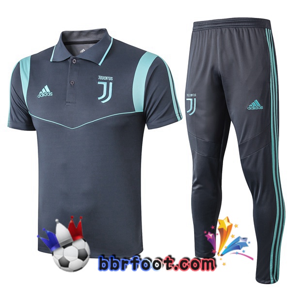Polo Foot Juventus + Pantalon Bleu Vert 19/20