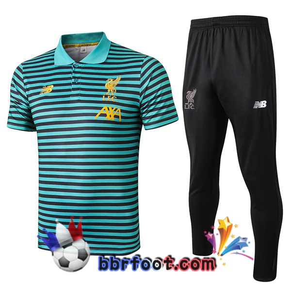 Polo Foot FC Liverpool + Pantalon Vert Stripe 19/20