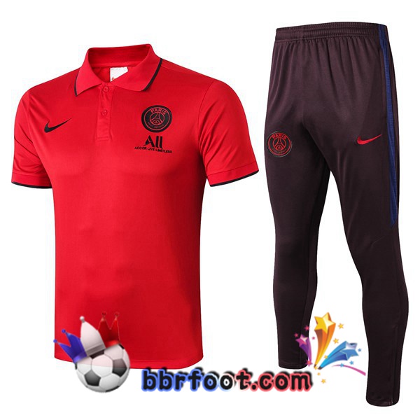 Polo Foot Paris PSG ALL NIKE + Pantalon Rouge 19/20