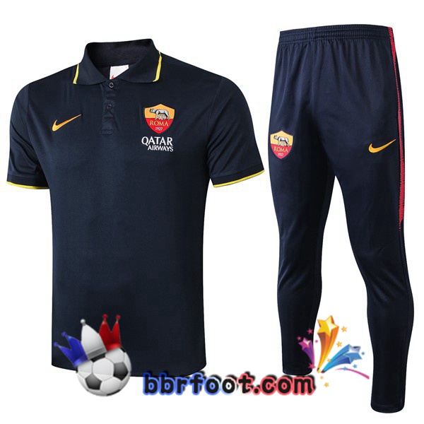 Polo Foot AS Roma + Pantalon Bleu Saphir 19/20