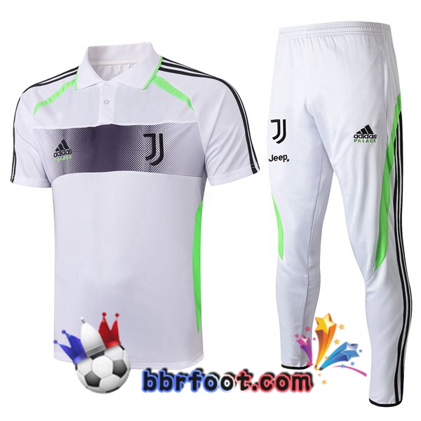 Polo Foot Juventus Adidas X Palace Edition + Pantalon Blanc 19/20