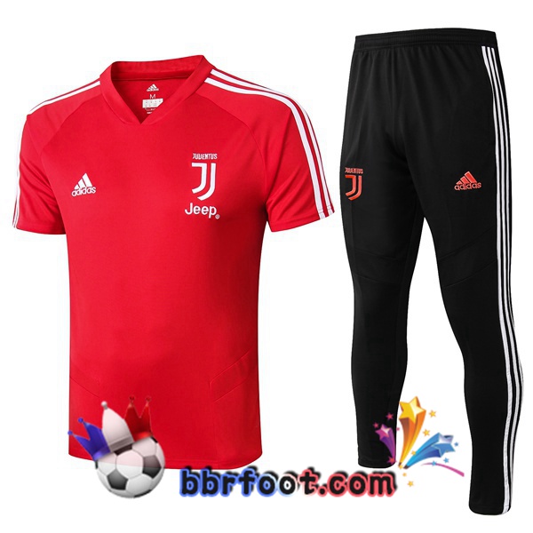 Polo Foot Juventus + Pantalon Rouge 19/20