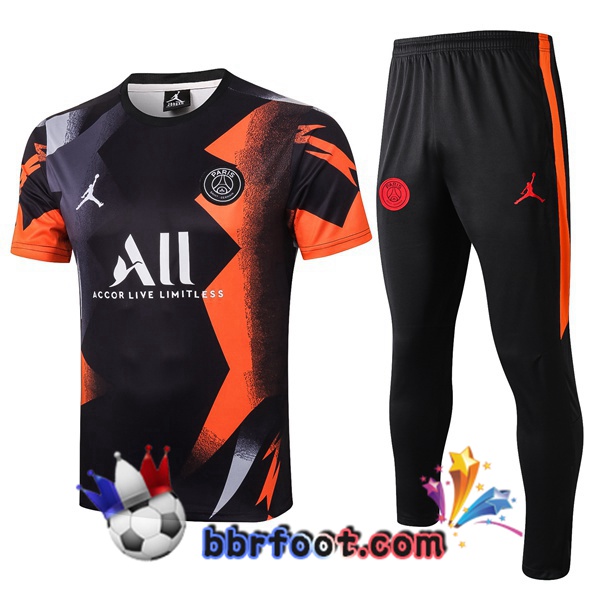 Polo Foot PSG ALL + Pantalon Noir Jaune 19/20