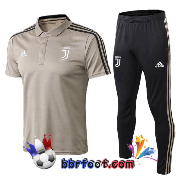 Polo Foot Juventus + Pantalon Gris Fonce 19/20