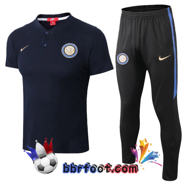 Polo Foot Inter Milan + Pantalon Bleu Fonce 19/20