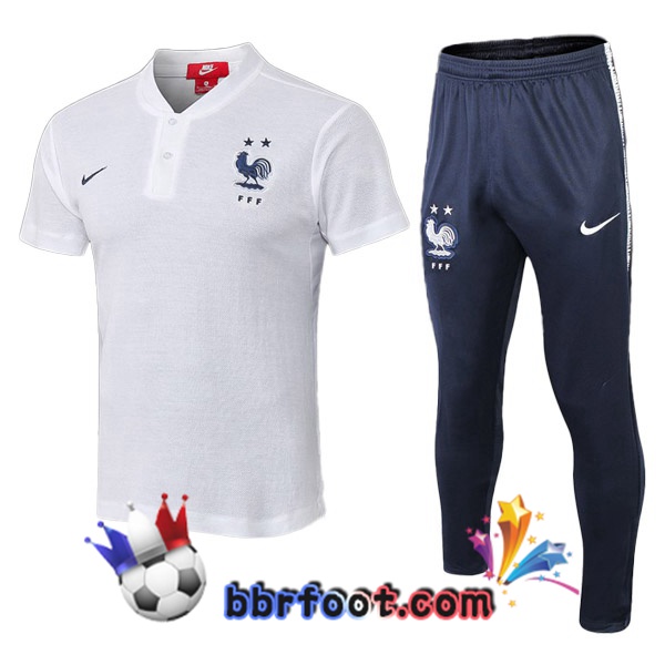 Polo Foot France + Pantalon Blanc 19/20