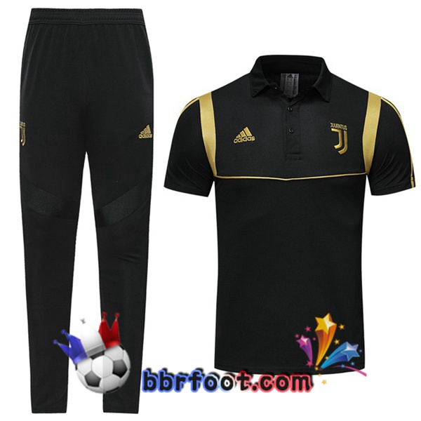 Polo Foot Juventus + Pantalon Noir Jaune 19/20