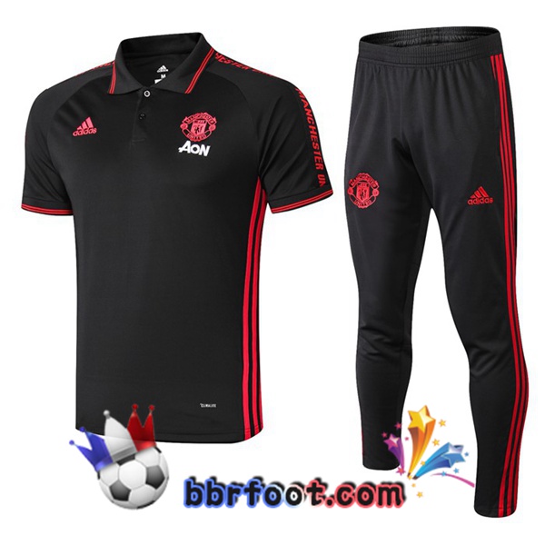 Polo Foot Manchester United + Pantalon Noir 19/20