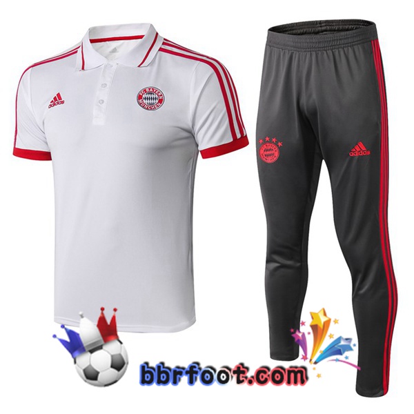 Polo Foot Bayern Munich + Pantalon Blanc 19/20