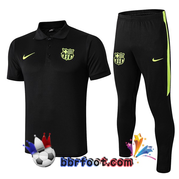 Polo Foot FC Barcelone + Pantalon Noir 19/20
