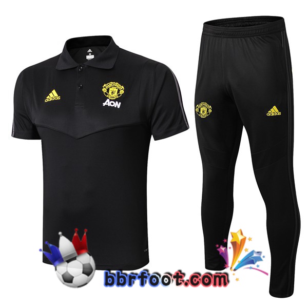 Polo Foot Manchester United + Pantalon Noir 19/20