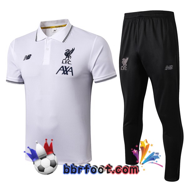 Polo Foot FC Liverpool + Pantalon Blanc 19/20