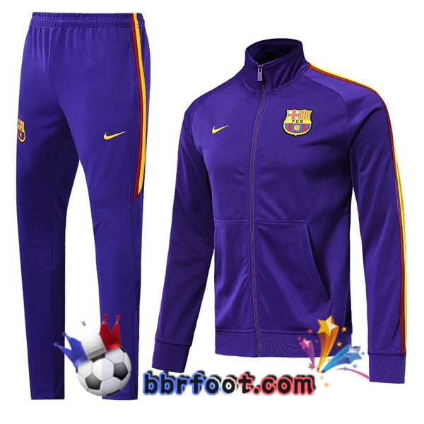Veste Survetement Foot FC Barcelone Pourpre 19/20