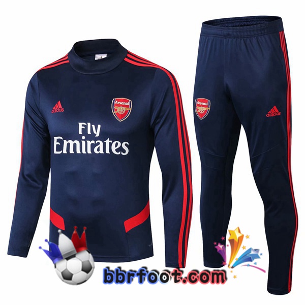 Survetement Foot Arsenal Col haut Bleu Fonce 19/20
