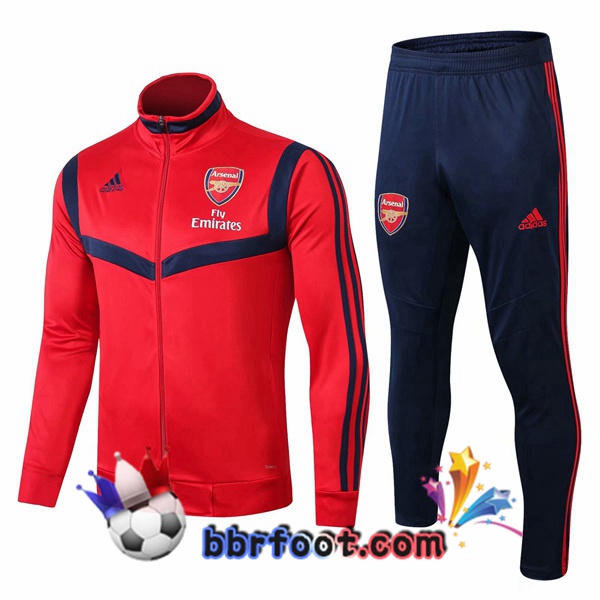 Veste Survetement Foot Arsenal Rouge 19/20 Veste Survetement Foot Arsenal Rouge 19/20
