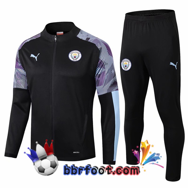 Veste Survetement Foot Manchester City Noir 19/20