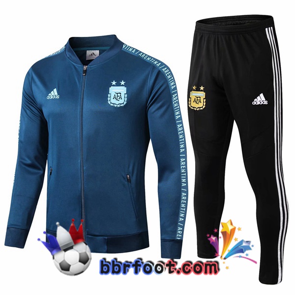 Veste Survetement Foot Argentine Cyan 19/20