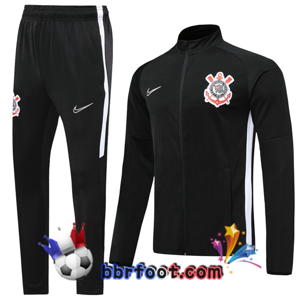 Veste Survetement Foot Corinthians Noir 19/20