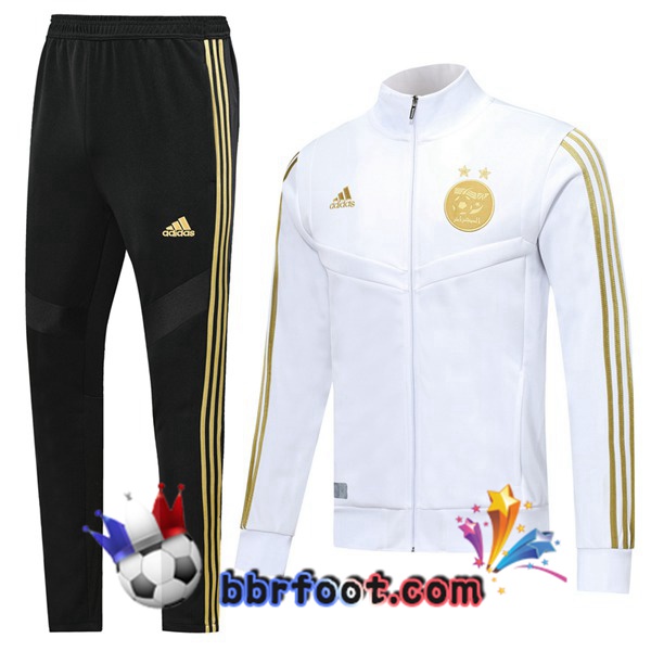 Veste Survetement Foot Algerie Blanc 19/20