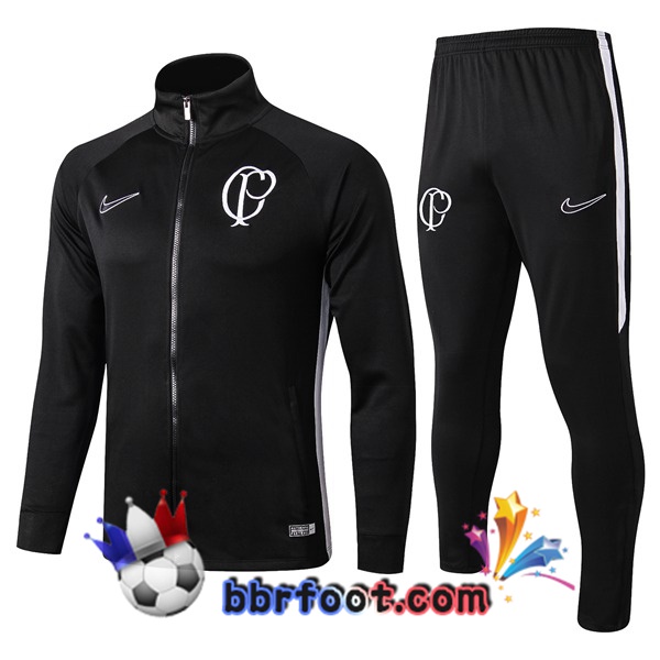 Veste Survetement Foot Corinthians Noir 19/20