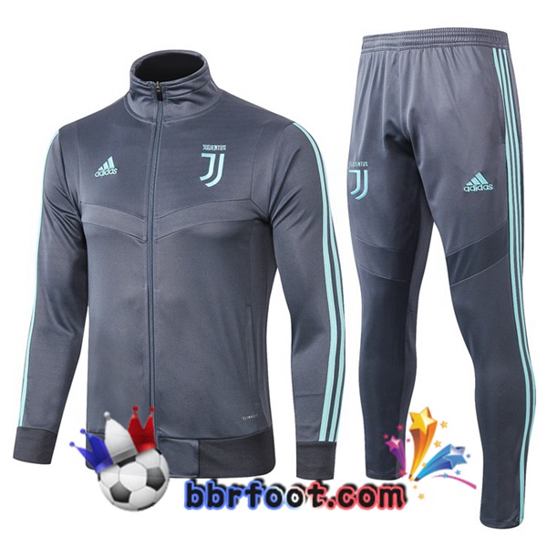 Veste Survetement Foot Juventus Gris 19/20