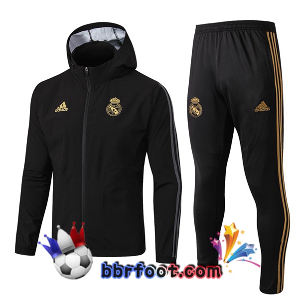 Capuche Survetement Foot Real Madrid Noir 19/20