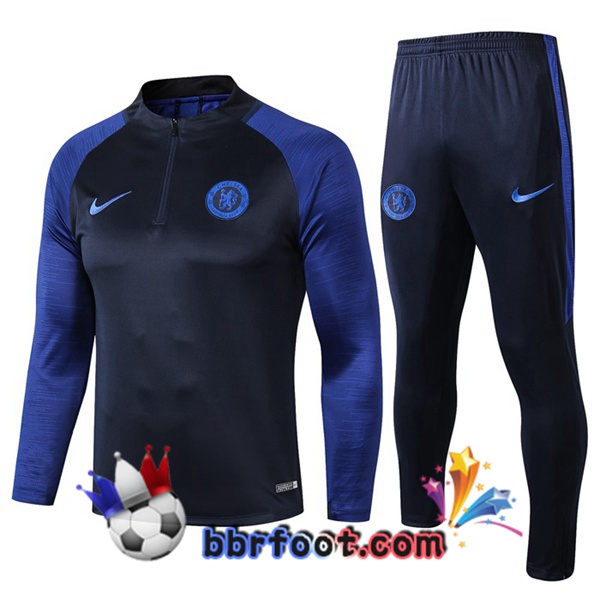 Survetement Foot FC Chelsea Bleu Fonce 19/20