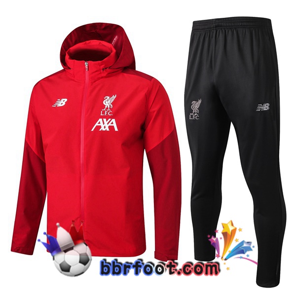 Coupe Vent Survetement Foot FC Liverpool Rouge 19/20