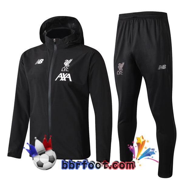 Coupe Vent Survetement Foot FC Liverpool Noir 19/20