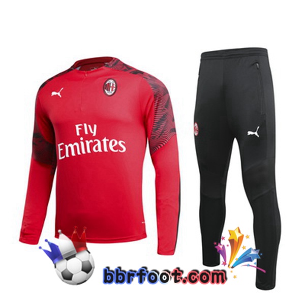 Survetement Foot AC Milan Rouge 19/20 Survetement Foot AC Milan Rouge 19/20