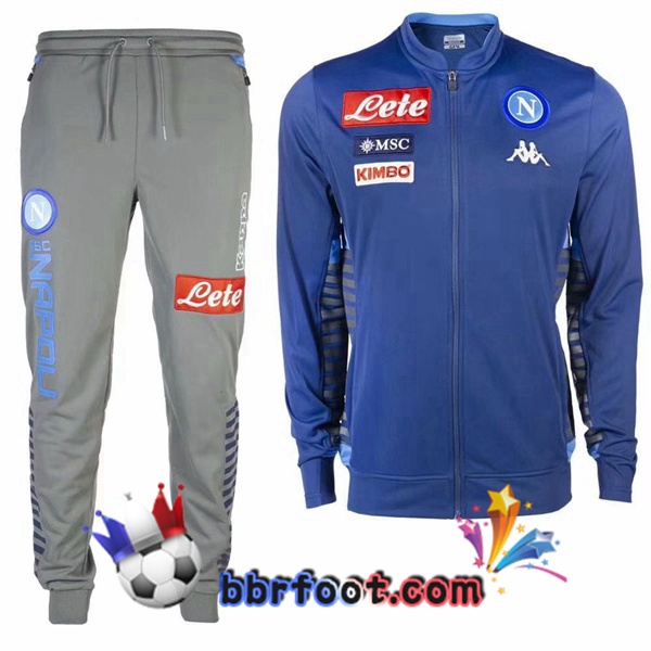 Veste Survetement Foot SSC Naples Bleu 19/20