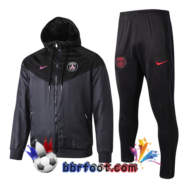 Coupe Vent Survetement Foot PSG NIKE Noir 19/20