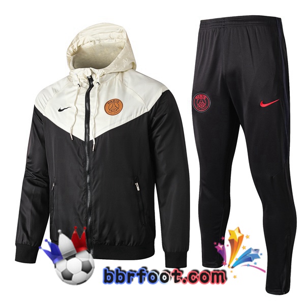 Coupe Vent Survetement Foot PSG NIKE Jaune Noir 19/20