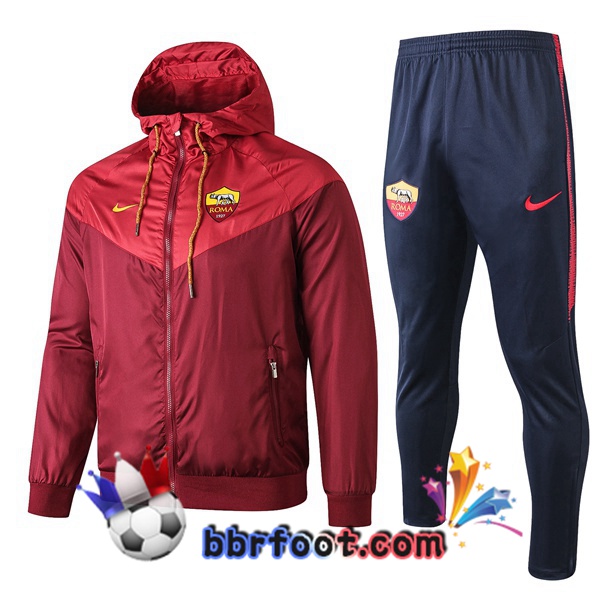 Coupe Vent Survetement Foot AS Roma Rouge 19/20