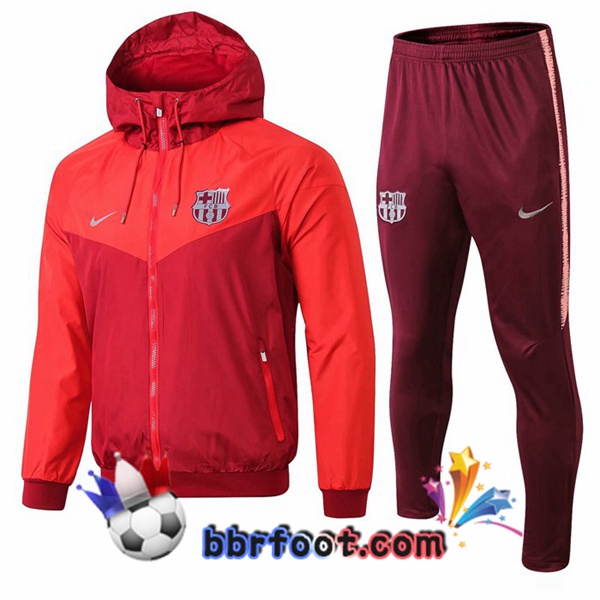 Coupe Vent Survetement Foot FC Barcelone Rouge 19/20