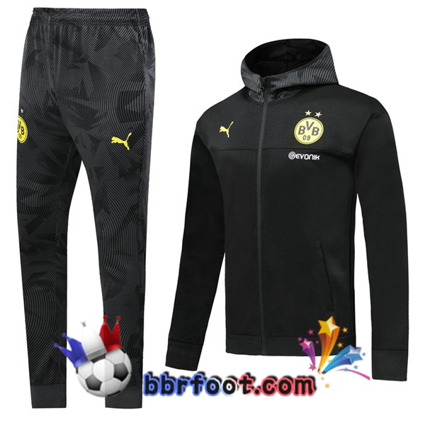 Capuche Survetement Foot Dortmund BVB Noir 19/20