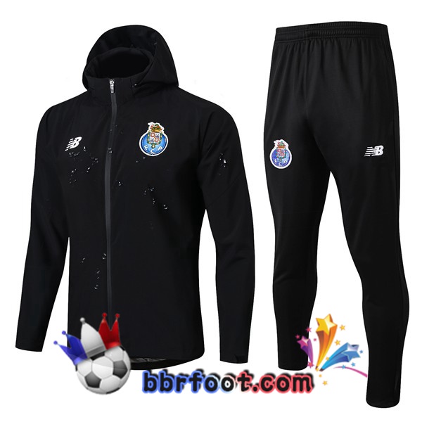 Coupe Vent Survetement Foot FC Porto Noir 19/20