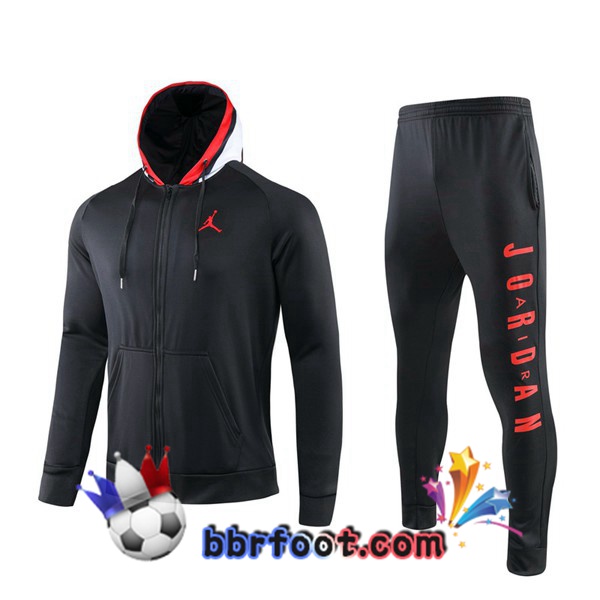 Capuche Survetement Foot Pairis PSG Jordan Noir 19/20