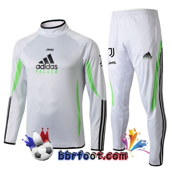 Survetement Foot Juventus Blanc Col Haut 19/20