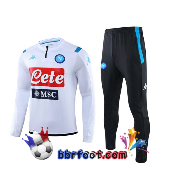 Survetement Foot SSC Naples Blanc 19/20