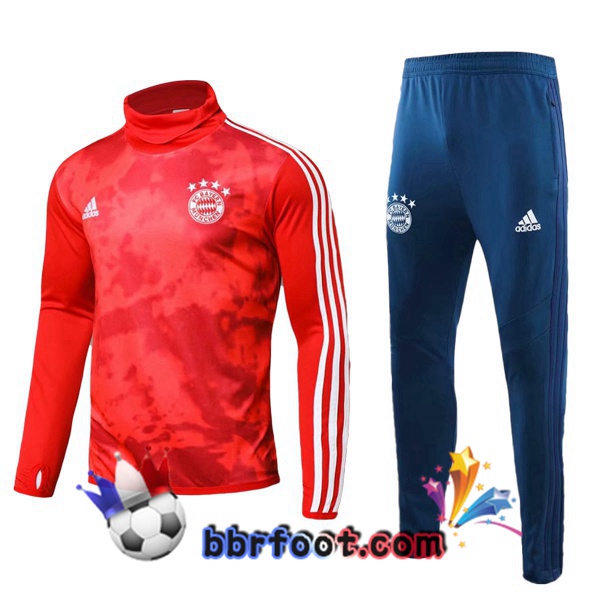 Survetement Foot Bayern Munich Rouge Col haut 19/20